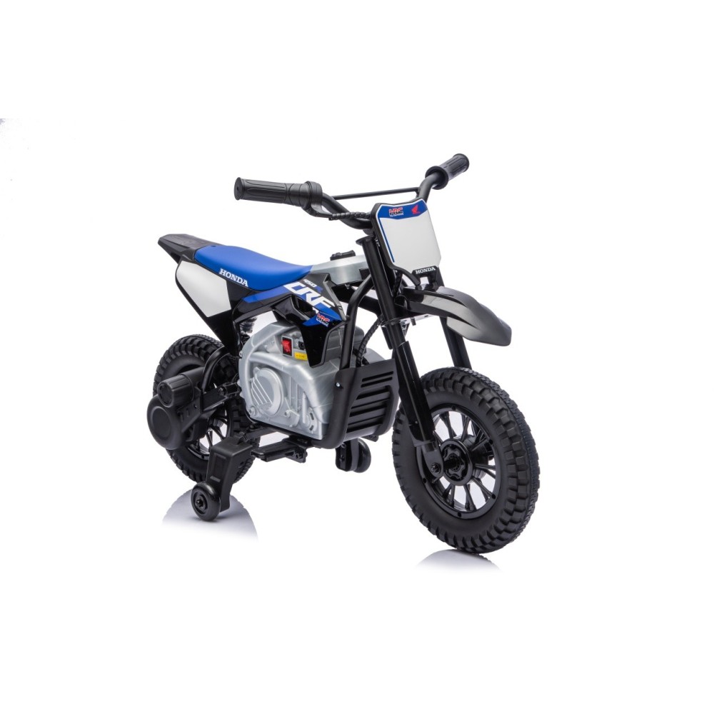 JOKO Elektrická Motorka HONDA CFR450R, penové kolesá, kožené sedadlo, čierna