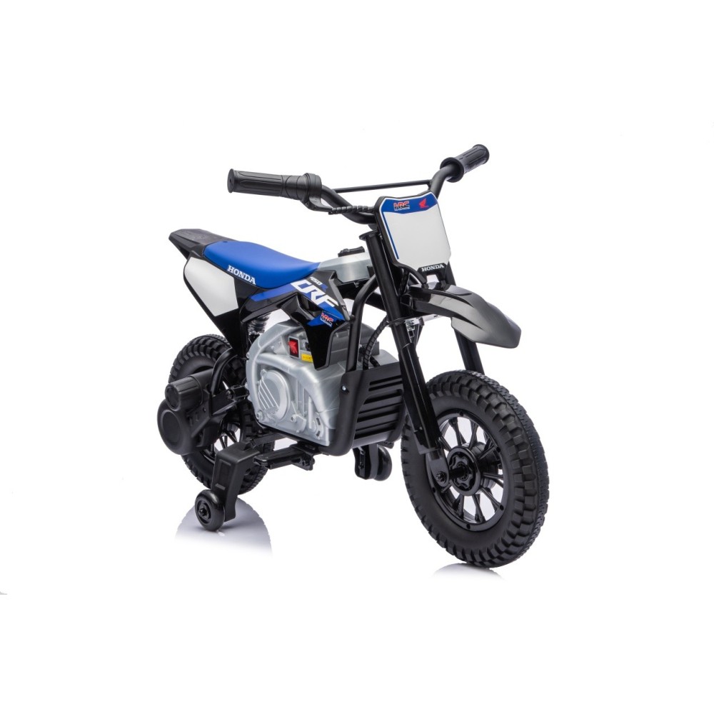 JOKO Elektrická Motorka HONDA CFR450R, penové kolesá, kožené sedadlo, čierna