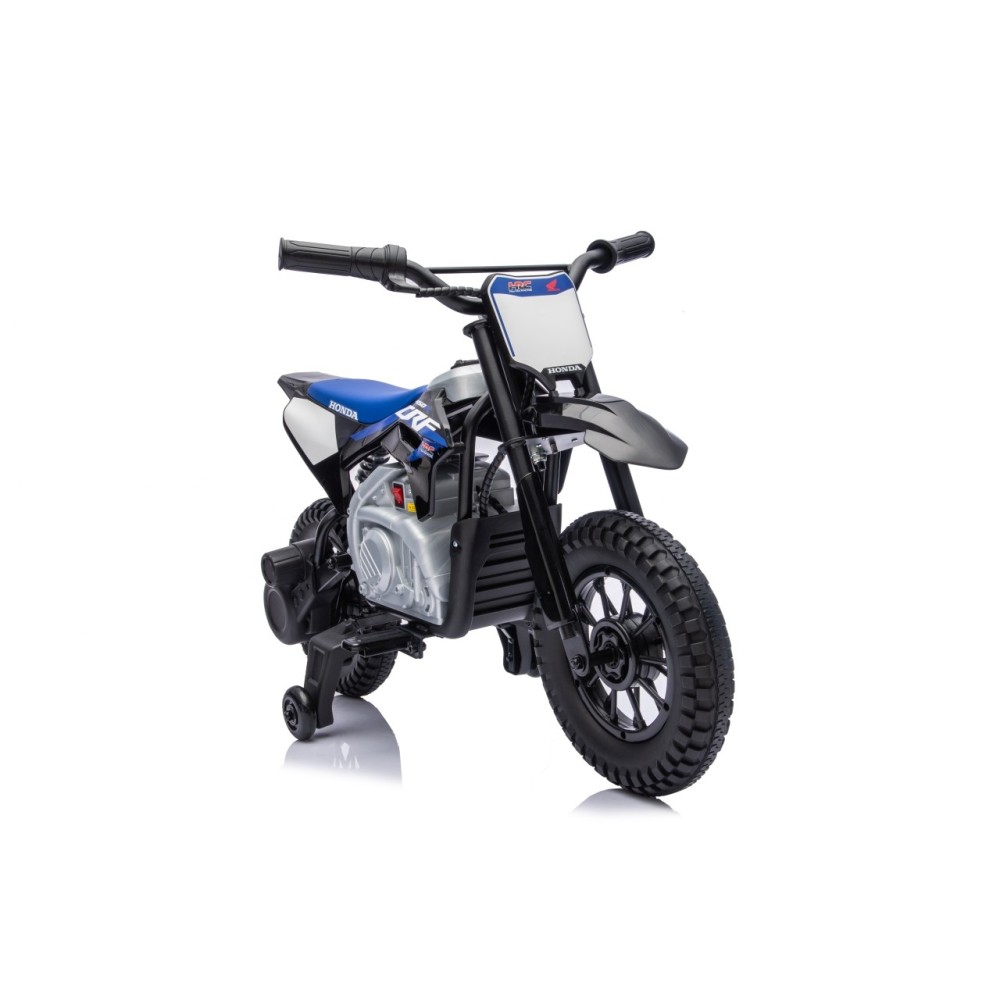 JOKO Elektrická Motorka HONDA CFR450R, penové kolesá, kožené sedadlo, čierna