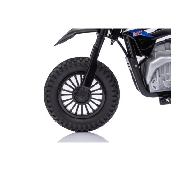 JOKO Elektrická Motorka HONDA CFR450R, penové kolesá, kožené sedadlo, čierna