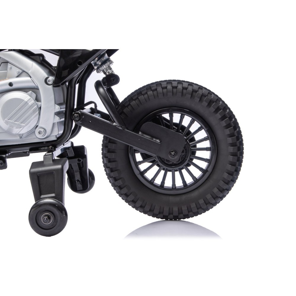 JOKO Elektrická Motorka HONDA CFR450R, penové kolesá, kožené sedadlo, čierna