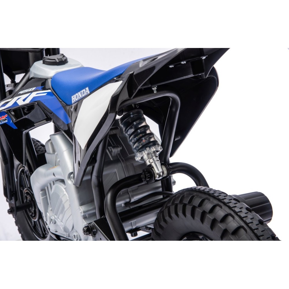 JOKO Elektrická Motorka HONDA CFR450R, penové kolesá, kožené sedadlo, čierna