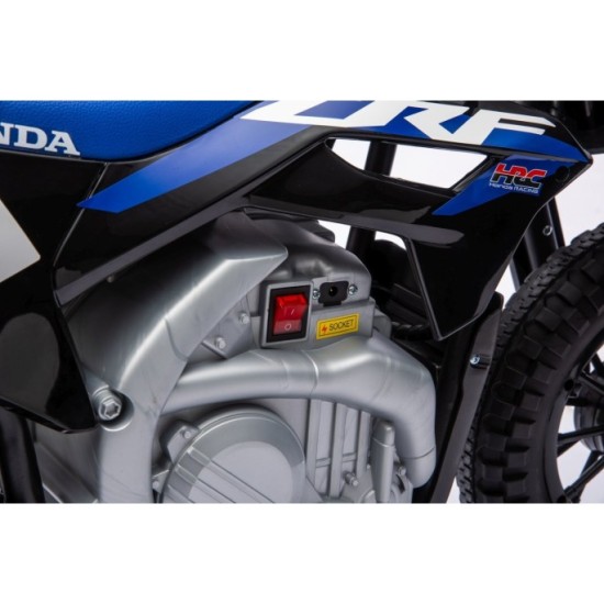 JOKO Elektrická Motorka HONDA CFR450R, penové kolesá, kožené sedadlo, čierna