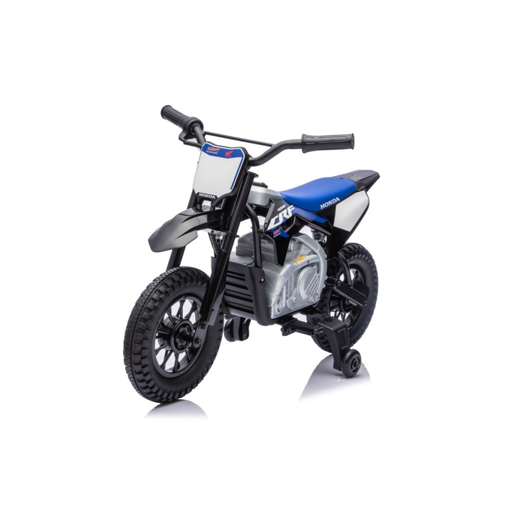 JOKO Elektrická Motorka HONDA CFR450R, penové kolesá, kožené sedadlo, čierna