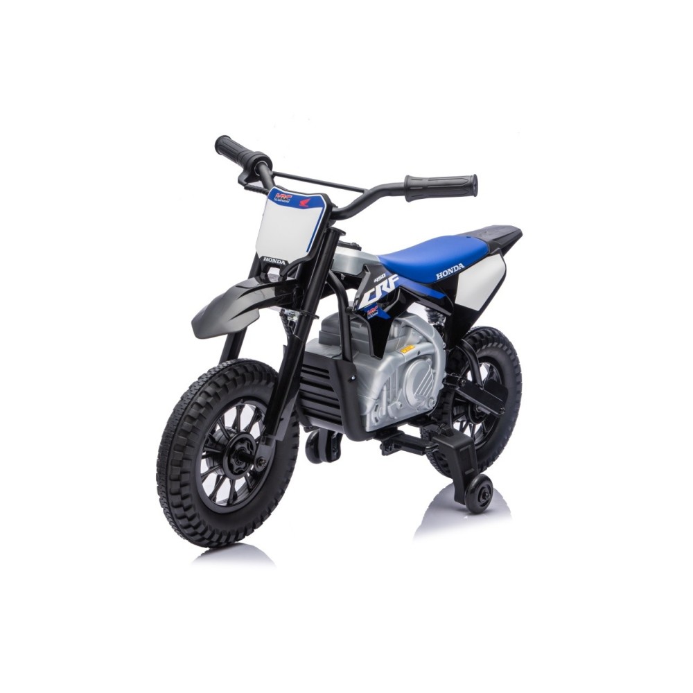 JOKO Elektrická Motorka HONDA CFR450R, penové kolesá, kožené sedadlo, čierna