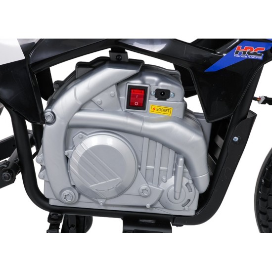 JOKO Elektrická Motorka HONDA CFR450R, penové kolesá, kožené sedadlo, čierna