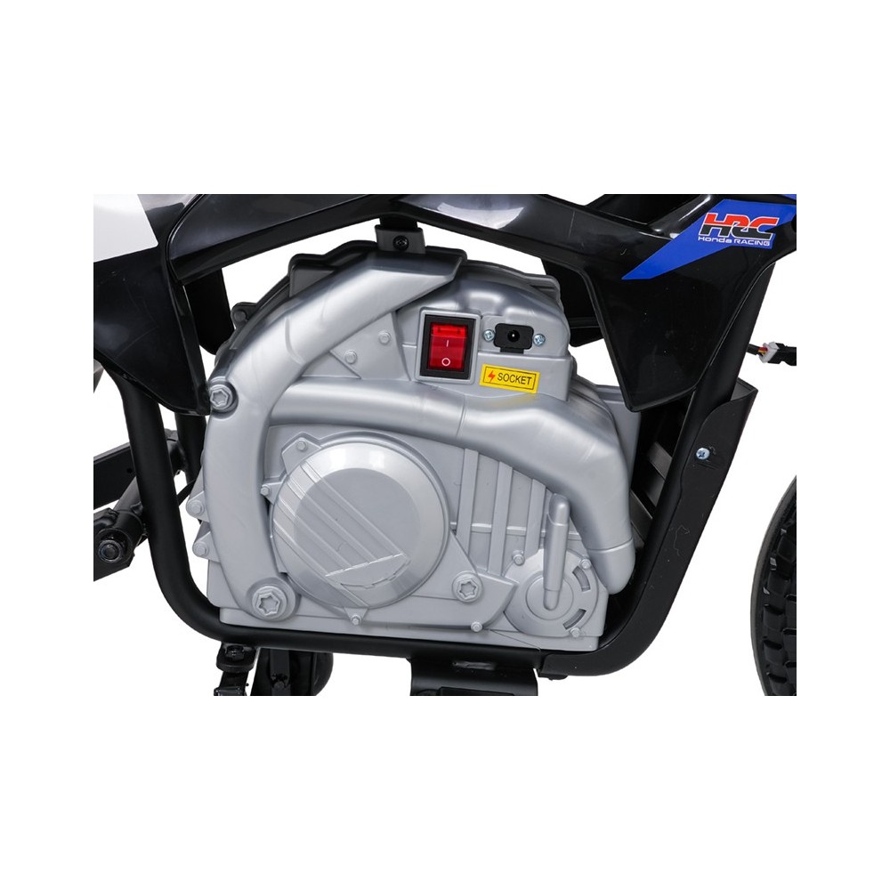 JOKO Elektrická Motorka HONDA CFR450R, penové kolesá, kožené sedadlo, čierna