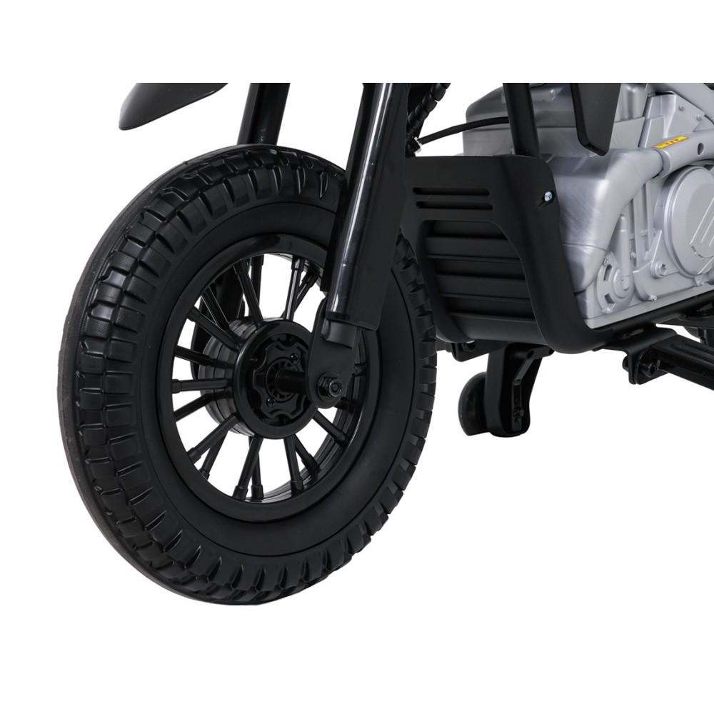 JOKO Elektrická Motorka HONDA CFR450R, penové kolesá, kožené sedadlo, čierna