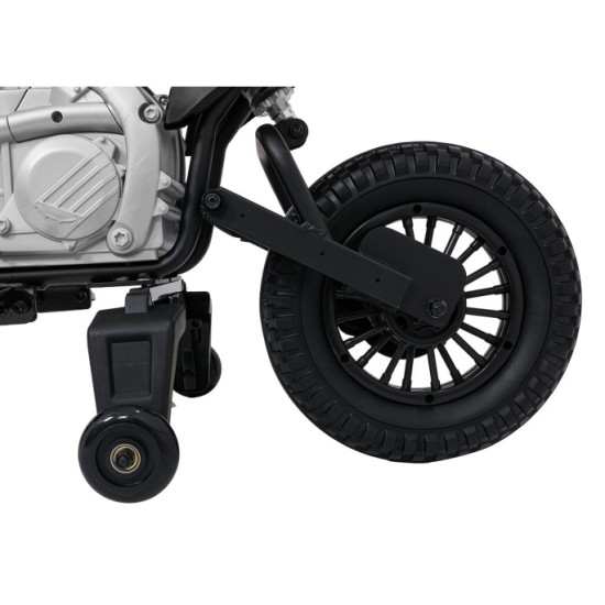 JOKO Elektrická Motorka HONDA CFR450R, penové kolesá, kožené sedadlo, čierna