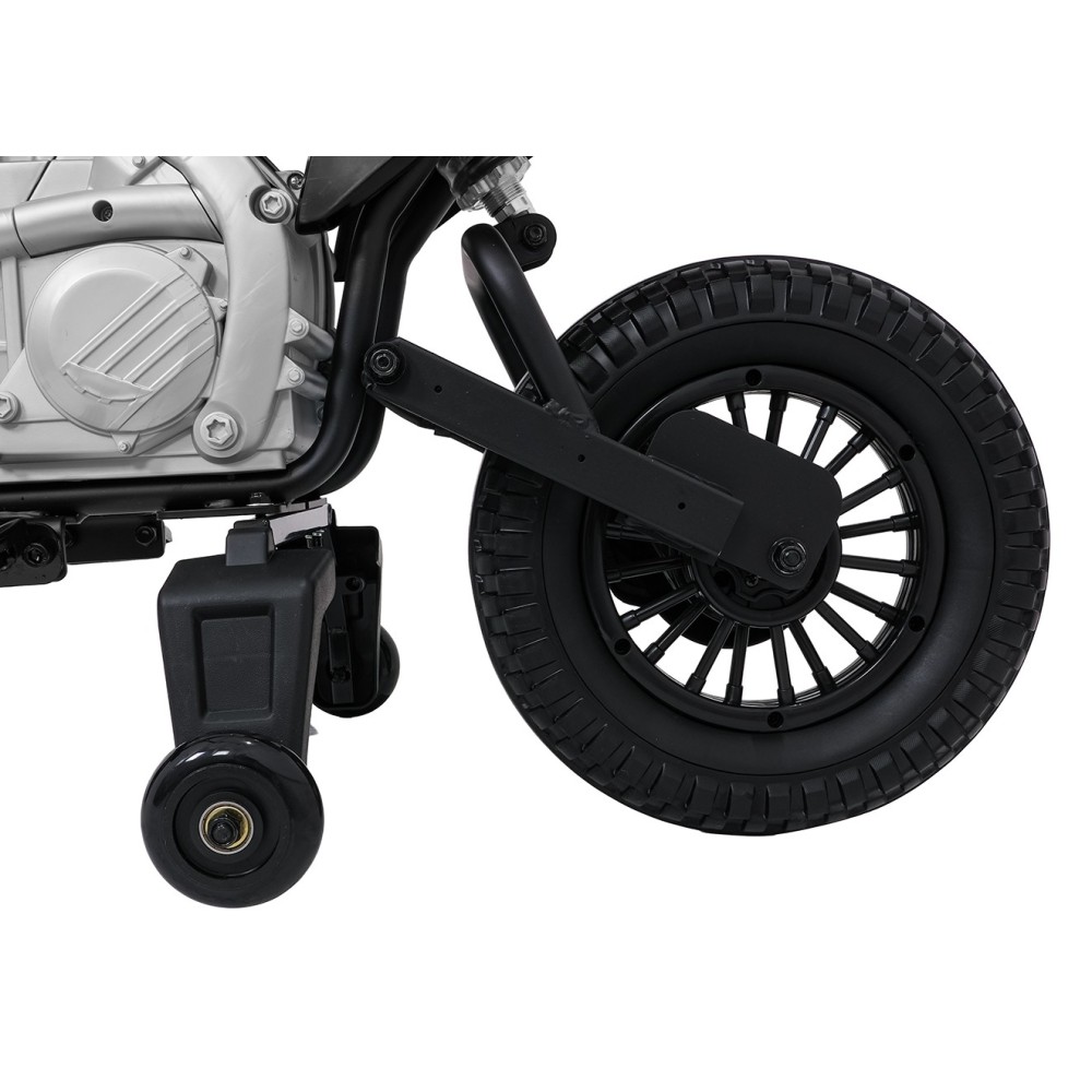 JOKO Elektrická Motorka HONDA CFR450R, penové kolesá, kožené sedadlo, čierna