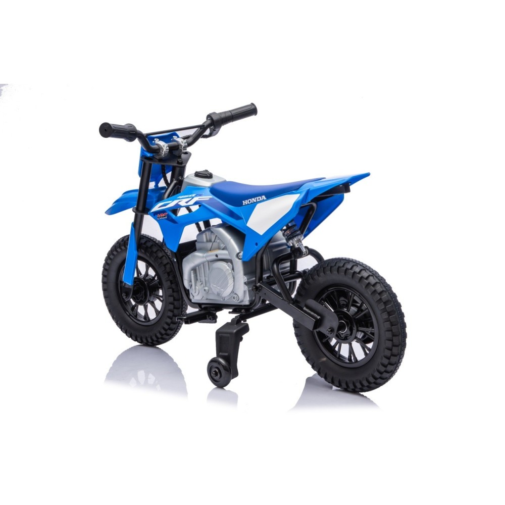 JOKO Elektrická Motorka HONDA CFR450R, penové kolesá, kožené sedadlo, modrá