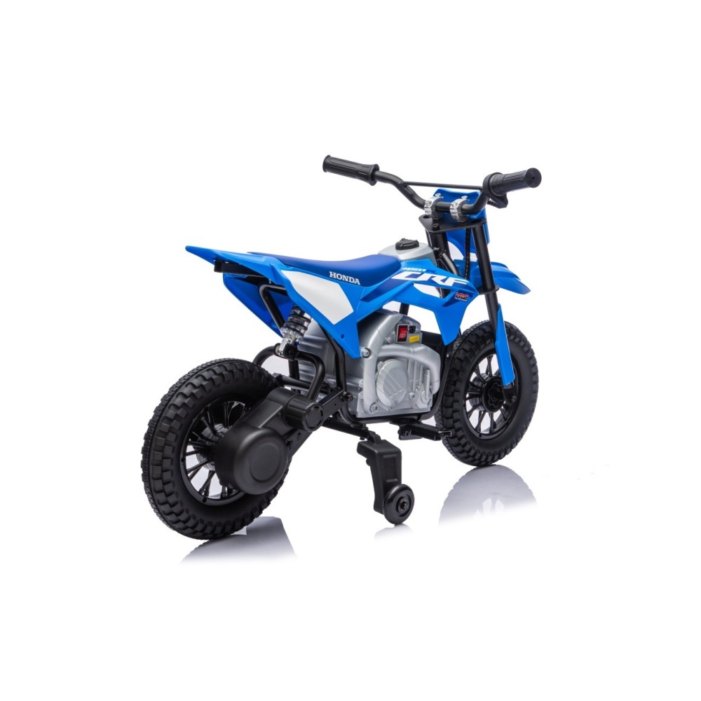 JOKO Elektrická Motorka HONDA CFR450R, penové kolesá, kožené sedadlo, modrá