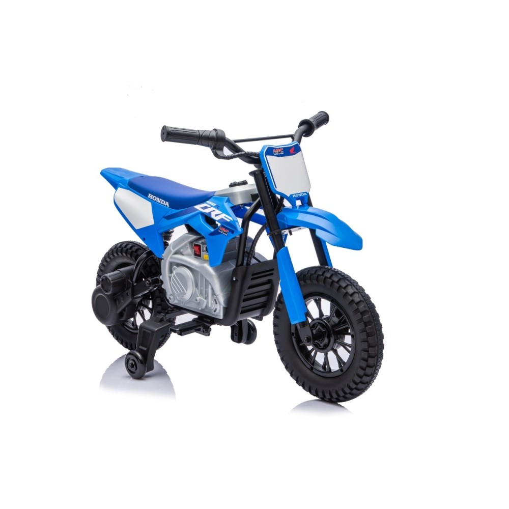 JOKO Elektrická Motorka HONDA CFR450R, penové kolesá, kožené sedadlo, modrá