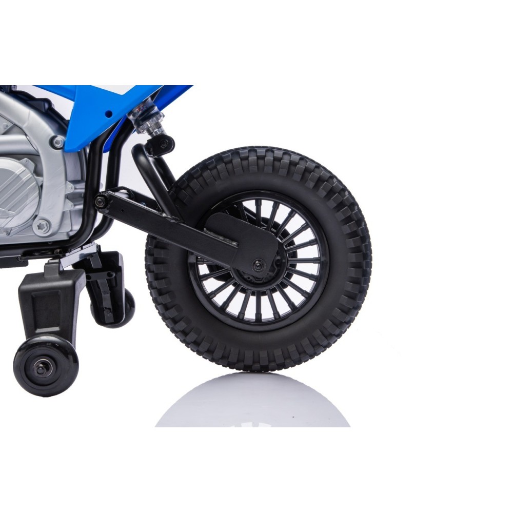 JOKO Elektrická Motorka HONDA CFR450R, penové kolesá, kožené sedadlo, modrá