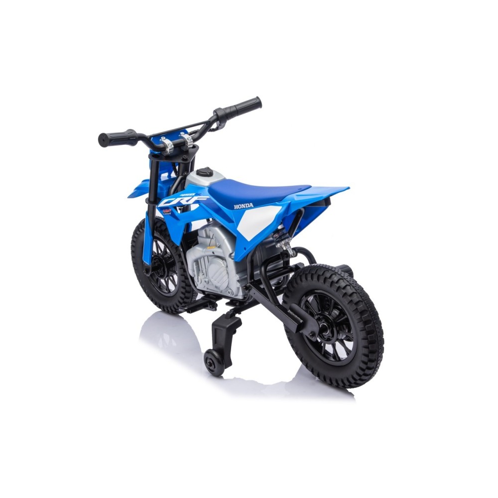 JOKO Elektrická Motorka HONDA CFR450R, penové kolesá, kožené sedadlo, modrá