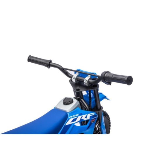 JOKO Elektrická Motorka HONDA CFR450R, penové kolesá, kožené sedadlo, modrá