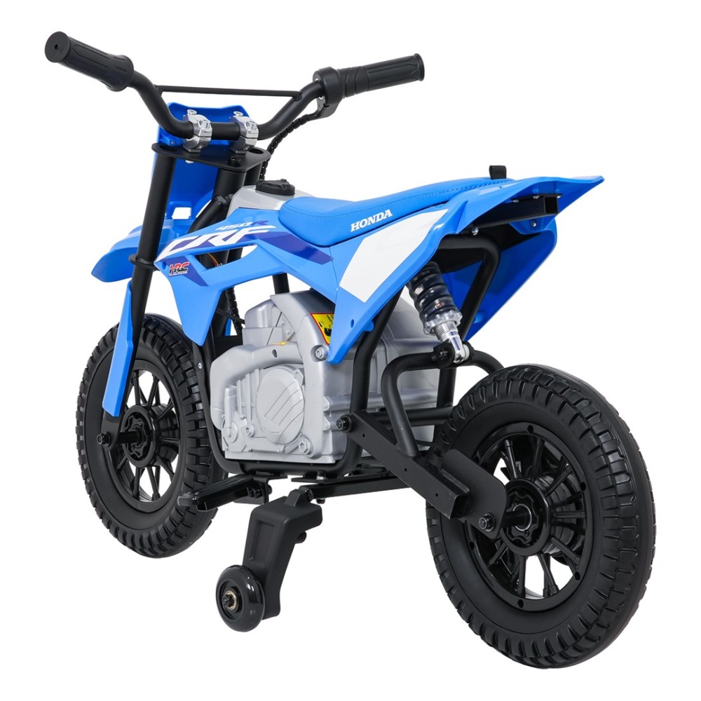 JOKO Elektrická Motorka HONDA CFR450R, penové kolesá, kožené sedadlo, modrá