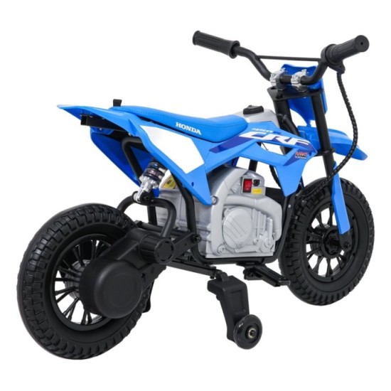 JOKO Elektrická Motorka HONDA CFR450R, penové kolesá, kožené sedadlo, modrá