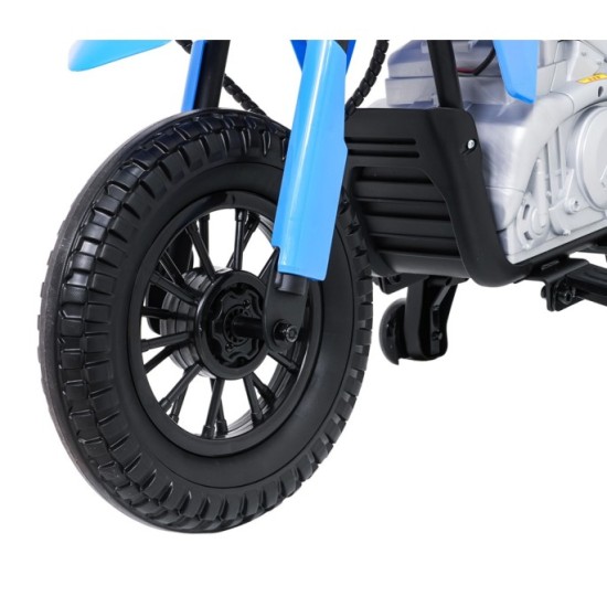JOKO Elektrická Motorka HONDA CFR450R, penové kolesá, kožené sedadlo, modrá