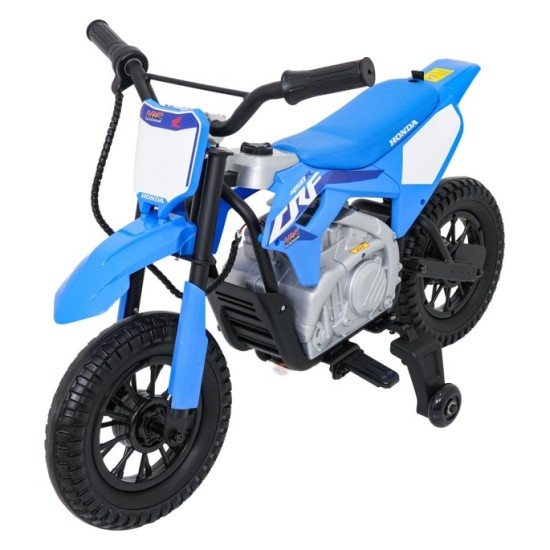 JOKO Elektrická Motorka HONDA CFR450R, penové kolesá, kožené sedadlo, modrá