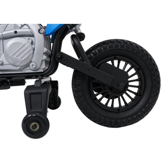 JOKO Elektrická Motorka HONDA CFR450R, penové kolesá, kožené sedadlo, modrá