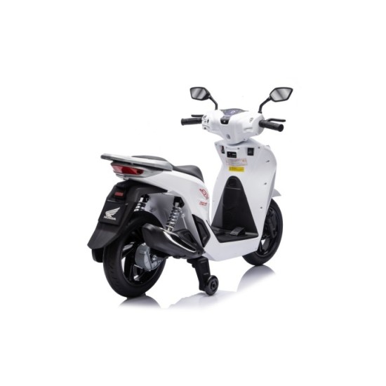 JOKO Elektrická Motorka Skúter HONDA SH125I, penové kolesá, kožené sedadlo, biela
