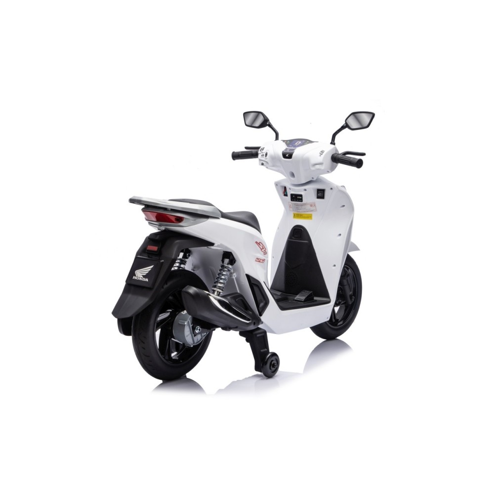JOKO Elektrická Motorka Skúter HONDA SH125I, penové kolesá, kožené sedadlo, biela