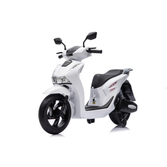 JOKO Elektrická Motorka Skúter HONDA SH125I, penové kolesá, kožené sedadlo, biela