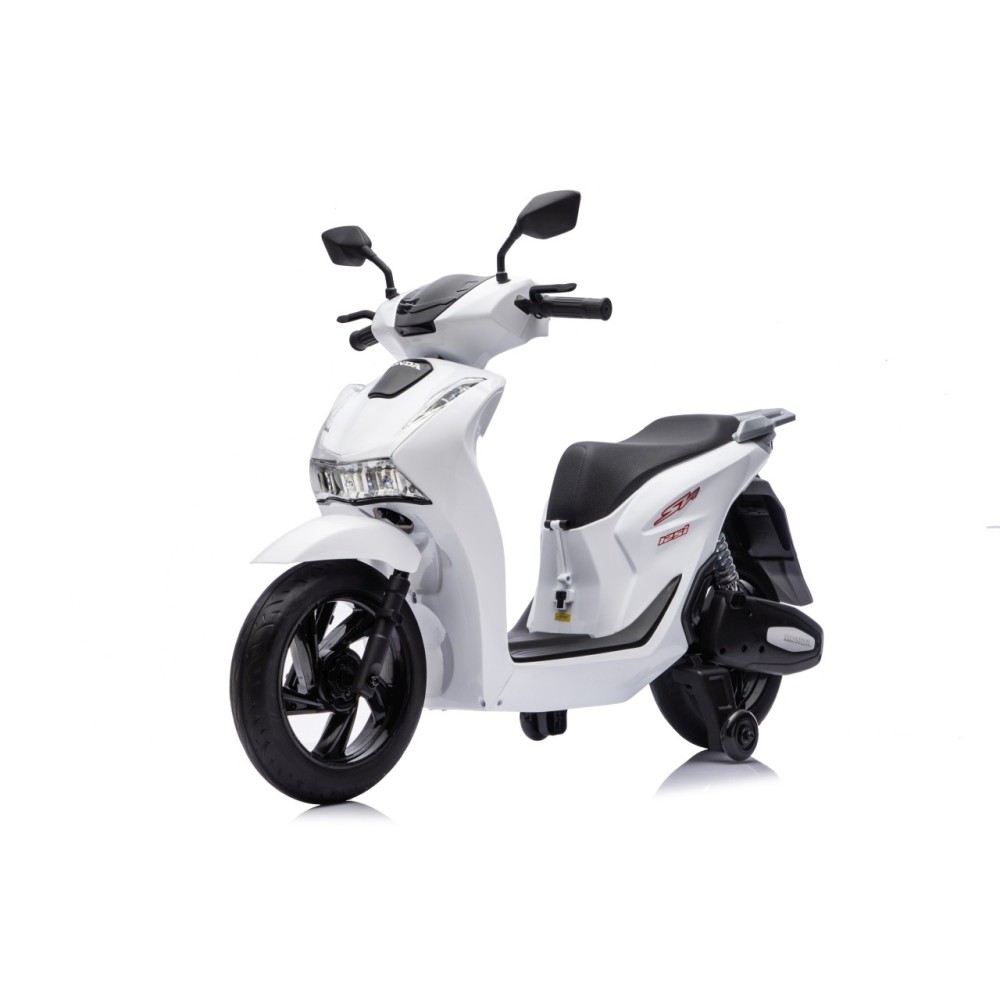 JOKO Elektrická Motorka Skúter HONDA SH125I, penové kolesá, kožené sedadlo, biela