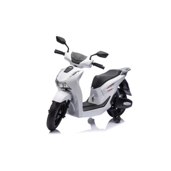 JOKO Elektrická Motorka Skúter HONDA SH125I, penové kolesá, kožené sedadlo, biela