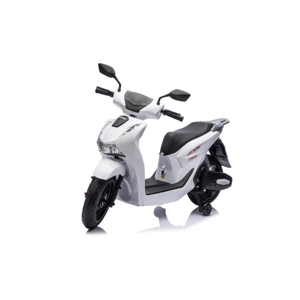 JOKO Elektrická Motorka Skúter HONDA SH125I, penové kolesá, kožené sedadlo, biela