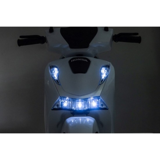 JOKO Elektrická Motorka Skúter HONDA SH125I, penové kolesá, kožené sedadlo, biela