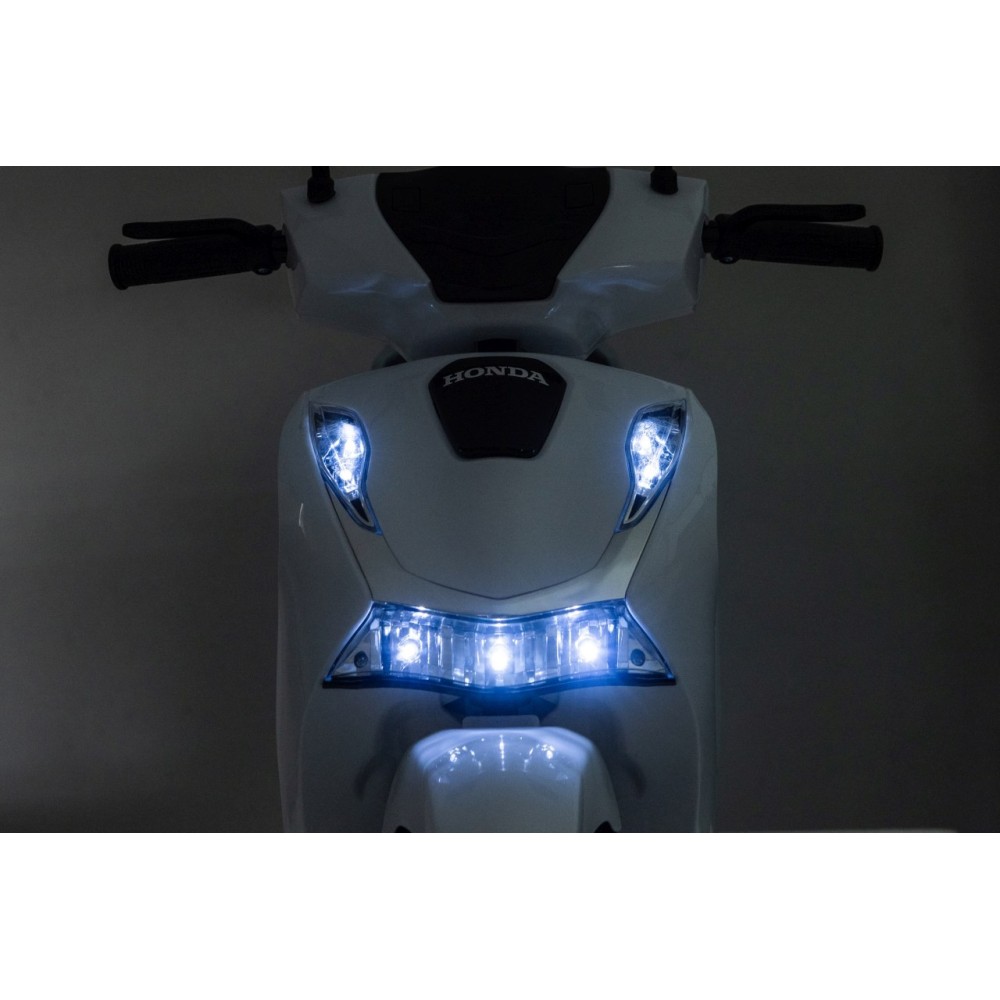 JOKO Elektrická Motorka Skúter HONDA SH125I, penové kolesá, kožené sedadlo, biela