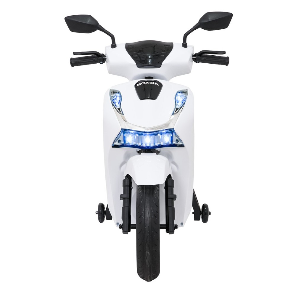 JOKO Elektrická Motorka Skúter HONDA SH125I, penové kolesá, kožené sedadlo, biela
