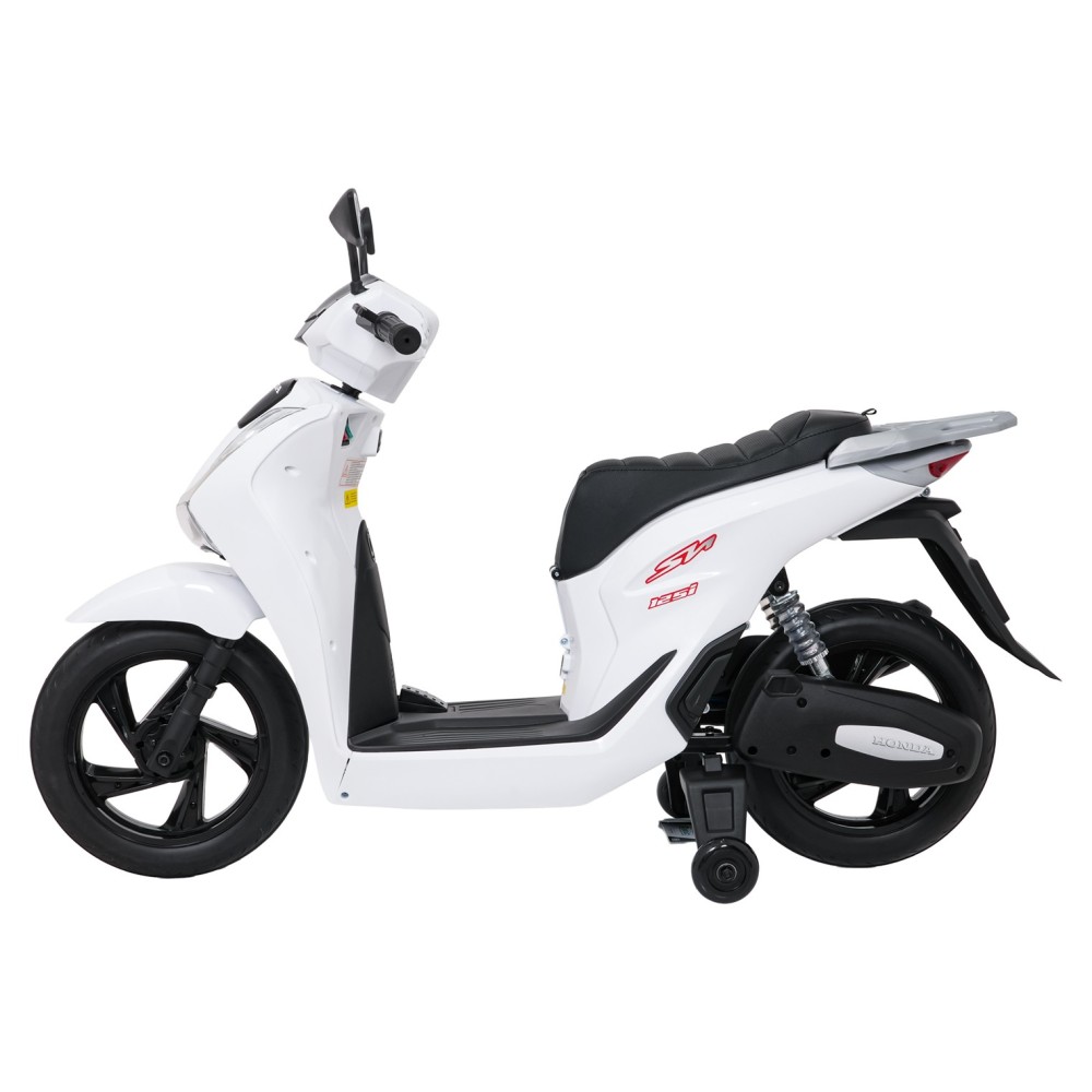 JOKO Elektrická Motorka Skúter HONDA SH125I, penové kolesá, kožené sedadlo, biela