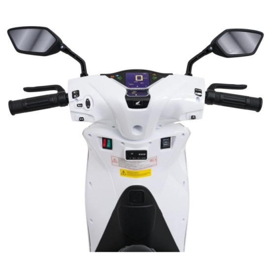 JOKO Elektrická Motorka Skúter HONDA SH125I, penové kolesá, kožené sedadlo, biela