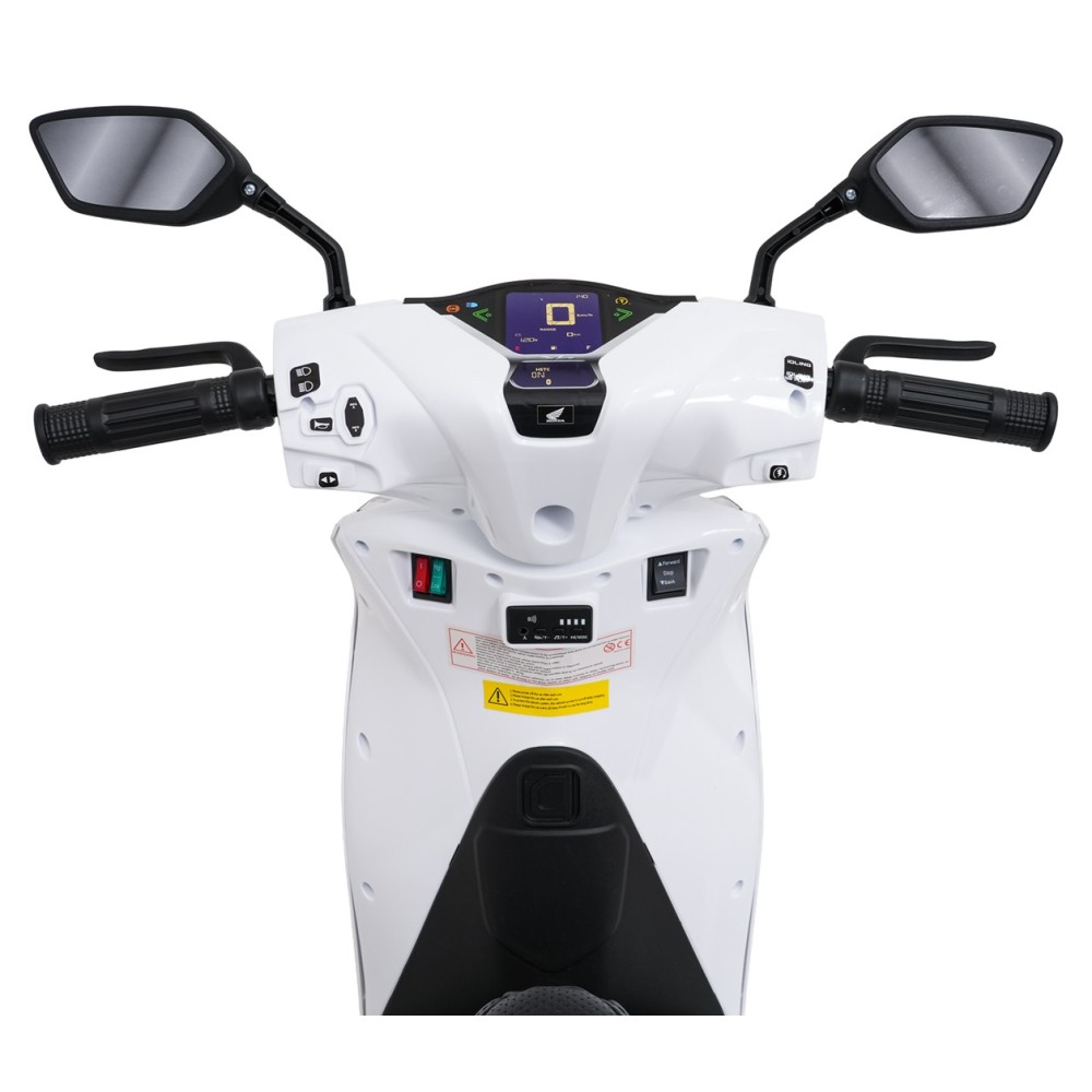 JOKO Elektrická Motorka Skúter HONDA SH125I, penové kolesá, kožené sedadlo, biela