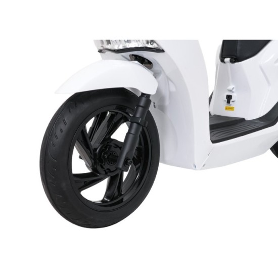 JOKO Elektrická Motorka Skúter HONDA SH125I, penové kolesá, kožené sedadlo, biela