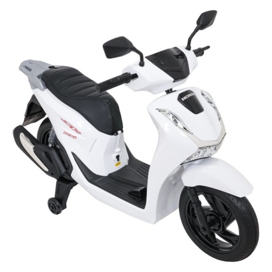JOKO Elektrická Motorka Skúter HONDA SH125I, penové kolesá, kožené sedadlo, biela