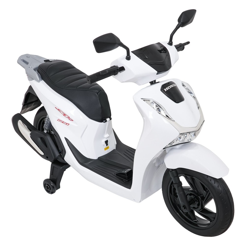 JOKO Elektrická Motorka Skúter HONDA SH125I, penové kolesá, kožené sedadlo, biela