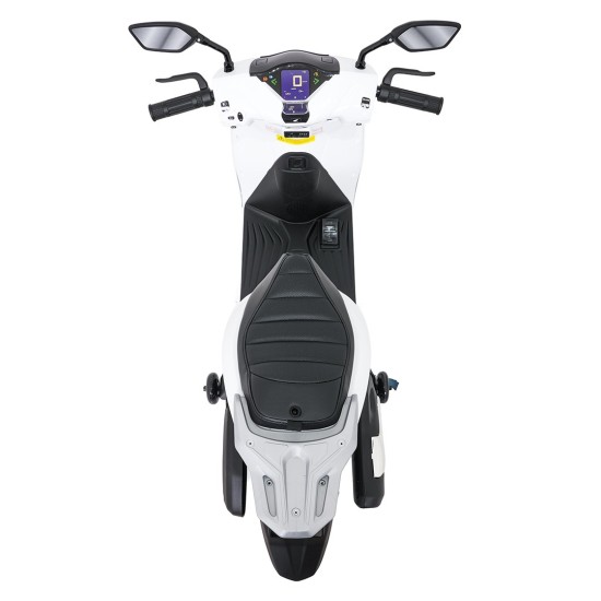 JOKO Elektrická Motorka Skúter HONDA SH125I, penové kolesá, kožené sedadlo, biela