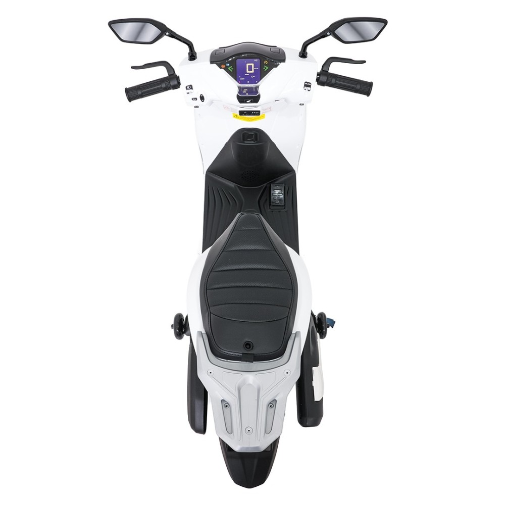 JOKO Elektrická Motorka Skúter HONDA SH125I, penové kolesá, kožené sedadlo, biela