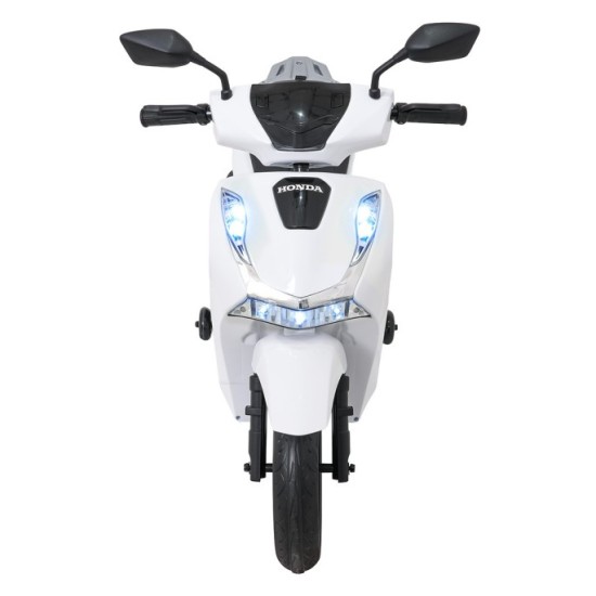 JOKO Elektrická Motorka Skúter HONDA SH125I, penové kolesá, kožené sedadlo, biela
