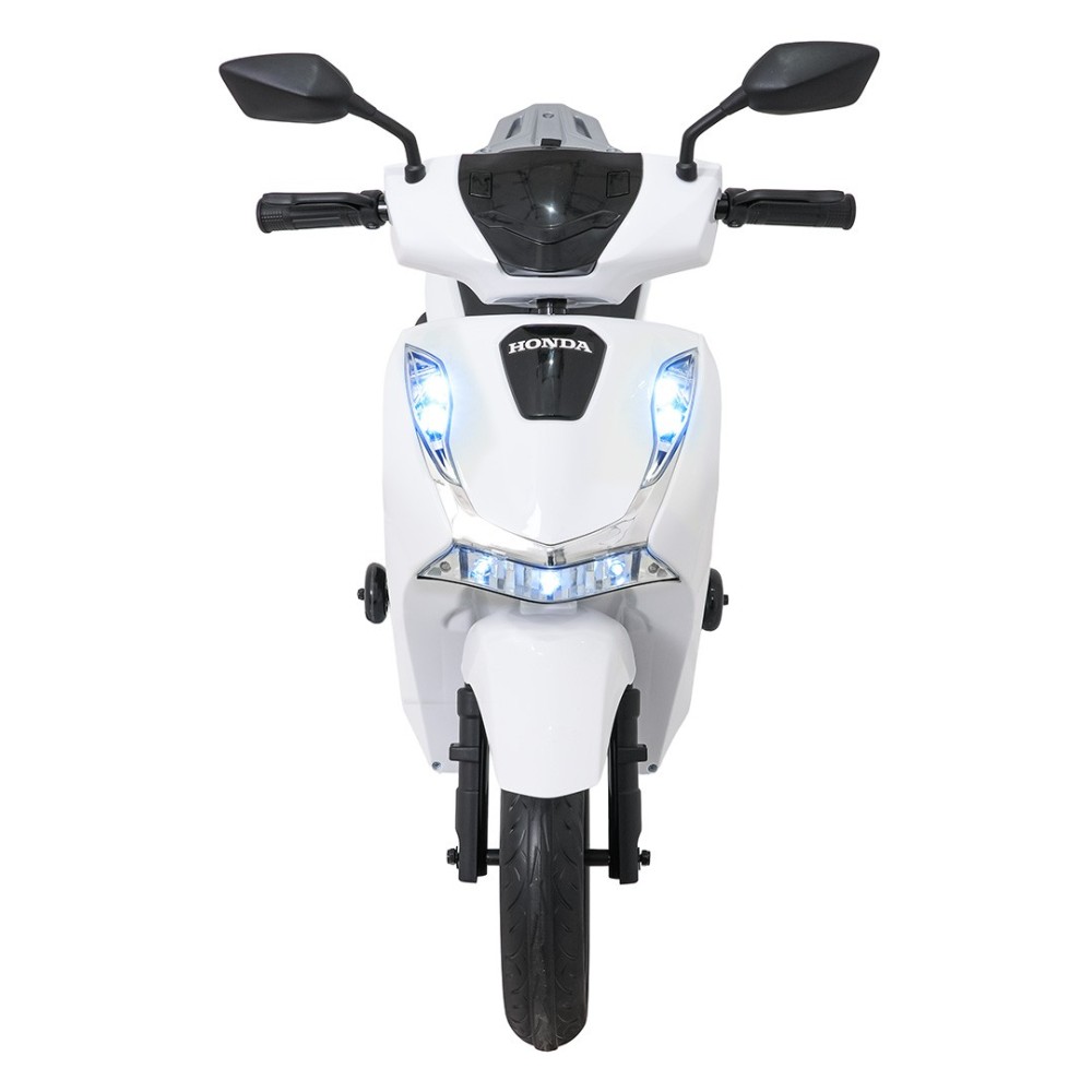 JOKO Elektrická Motorka Skúter HONDA SH125I, penové kolesá, kožené sedadlo, biela