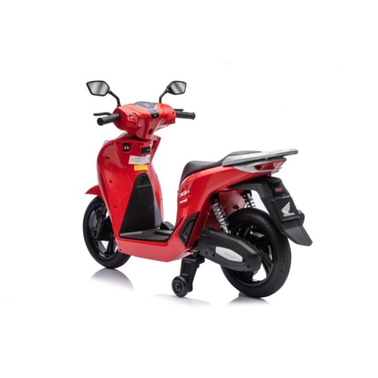 JOKO Elektrická Motorka Skúter HONDA SH125I, penové kolesá, kožené sedadlo, červená