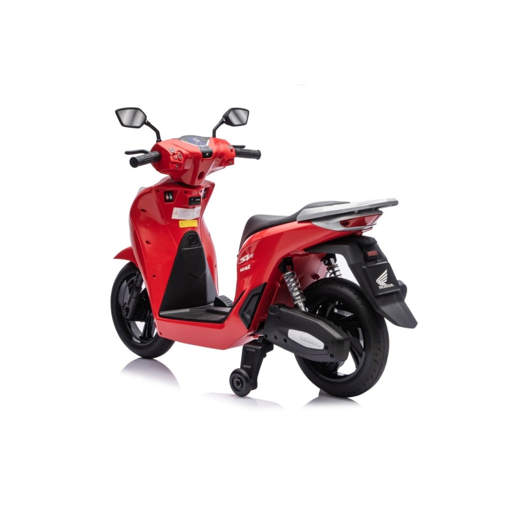 JOKO Elektrická Motorka Skúter HONDA SH125I, penové kolesá, kožené sedadlo, červená