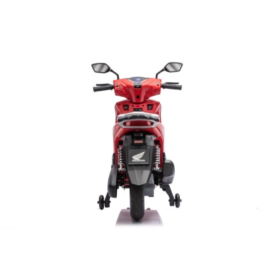 JOKO Elektrická Motorka Skúter HONDA SH125I, penové kolesá, kožené sedadlo, červená