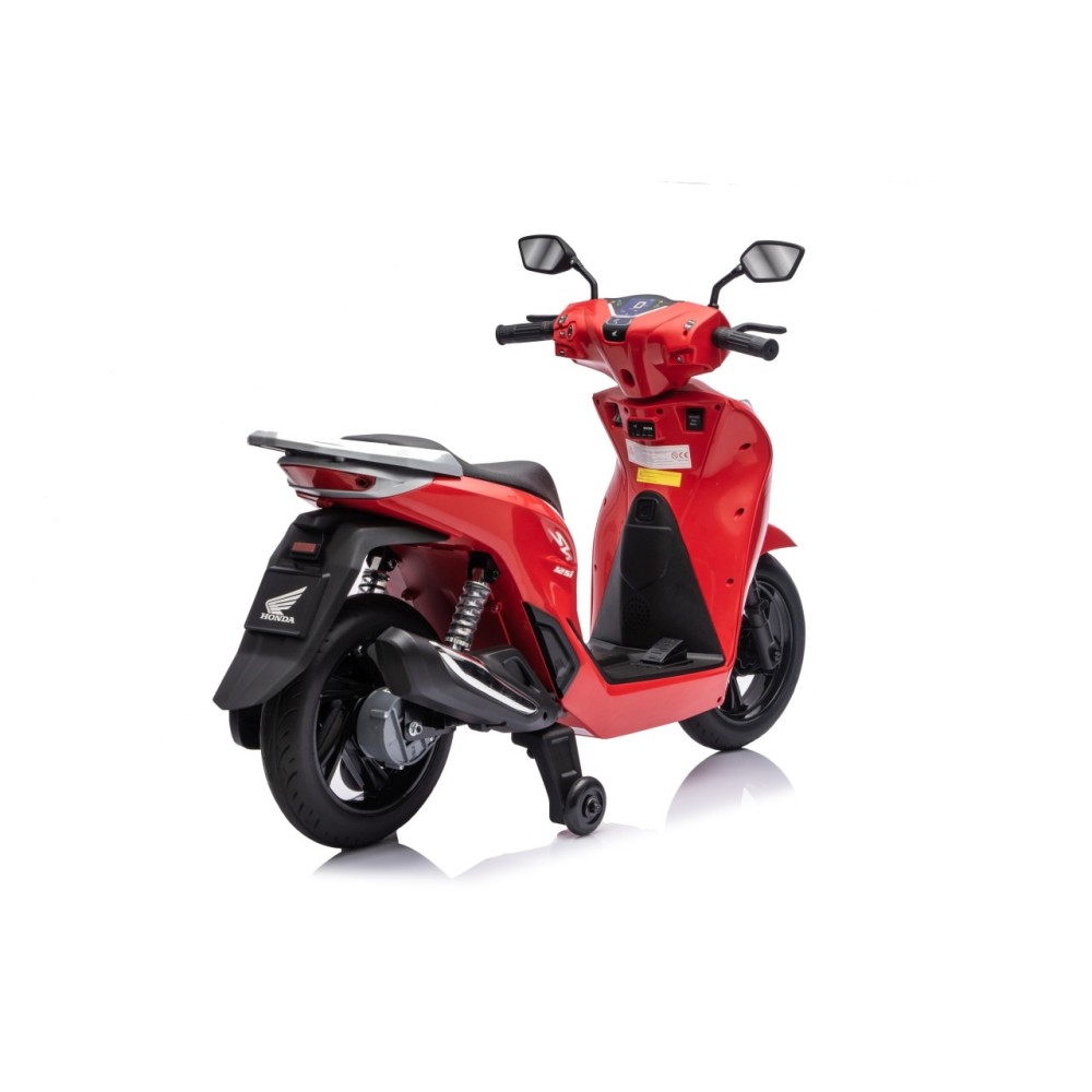 JOKO Elektrická Motorka Skúter HONDA SH125I, penové kolesá, kožené sedadlo, červená