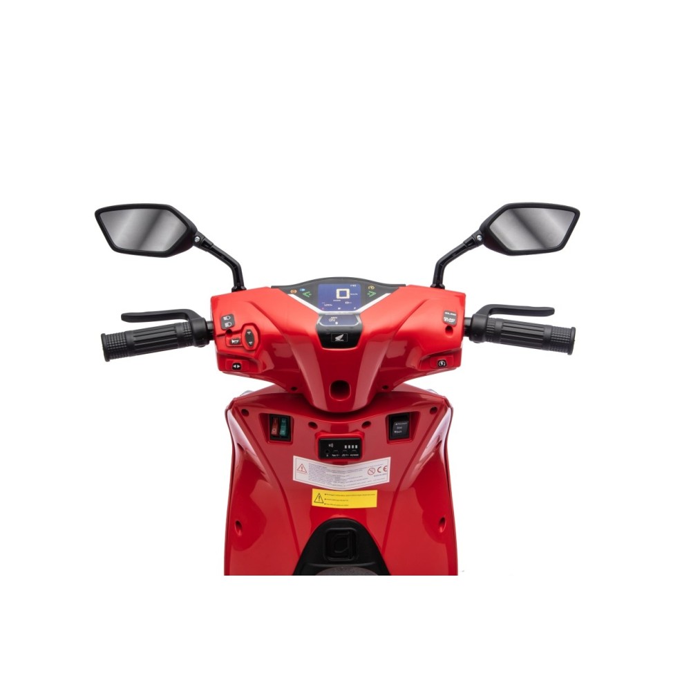 JOKO Elektrická Motorka Skúter HONDA SH125I, penové kolesá, kožené sedadlo, červená