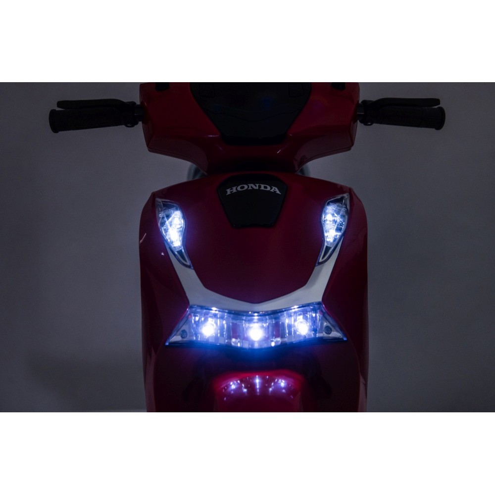 JOKO Elektrická Motorka Skúter HONDA SH125I, penové kolesá, kožené sedadlo, červená